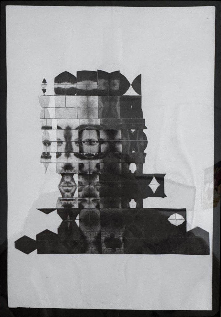 Collage en noir et blanc, fragments d'architecture