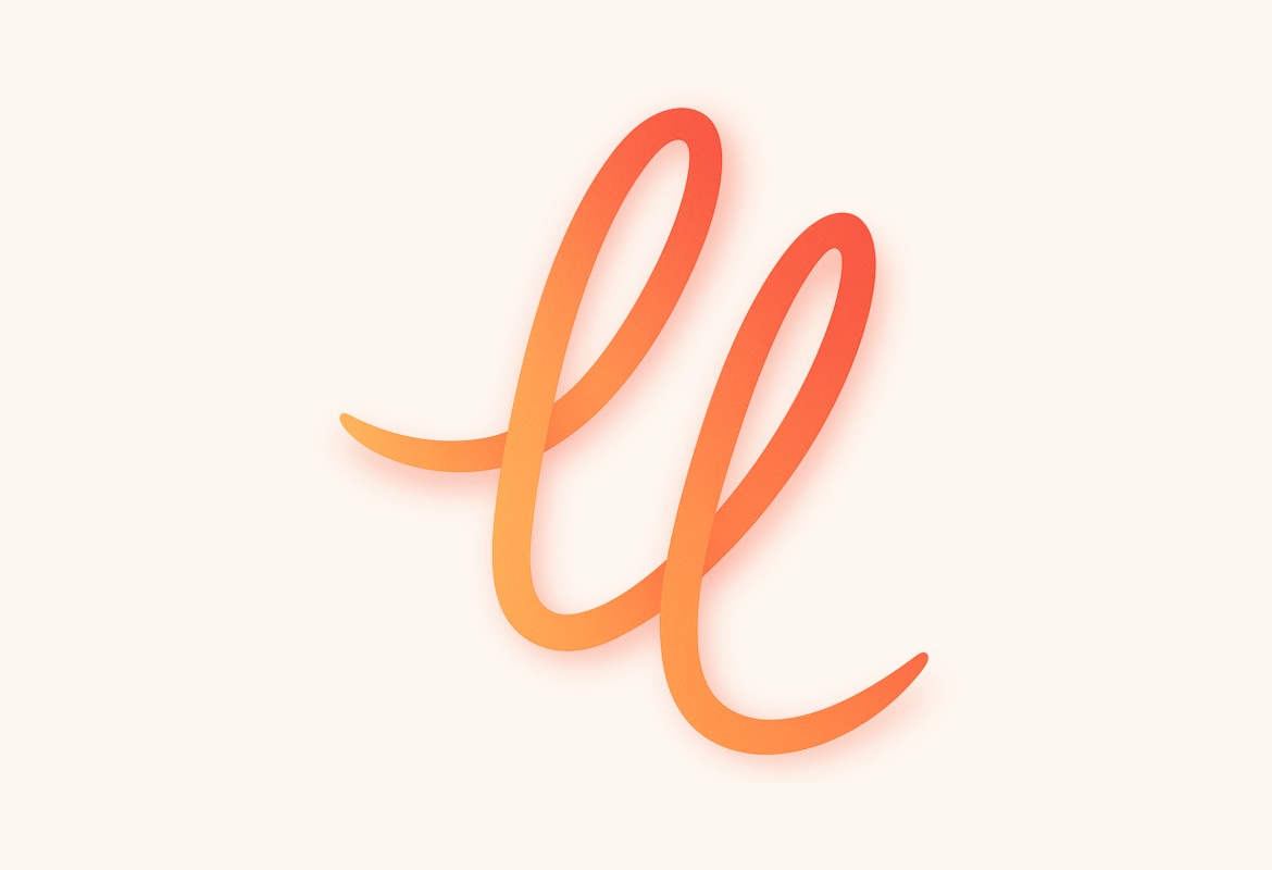Le double l en dégradé orange